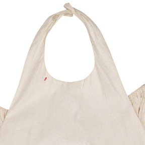 SRVC Cream Halter Off-Shoulder Top