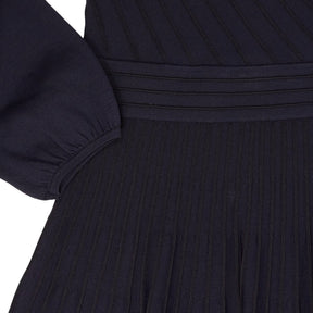 The Fold Navy Belluno Knitted Midi Dress