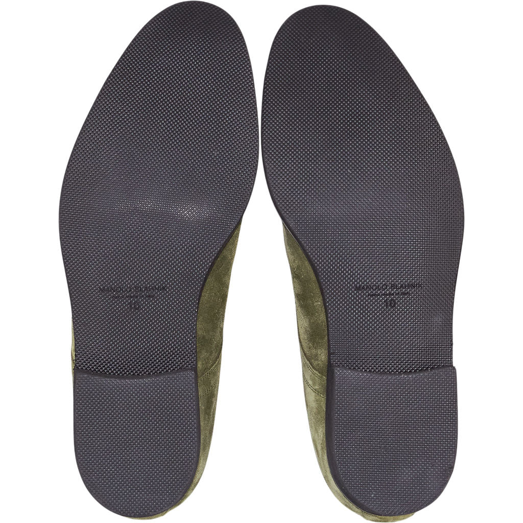 Manolo Blahnik Green Suede Derby Shoes