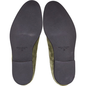 Manolo Blahnik Green Suede Derby Shoes