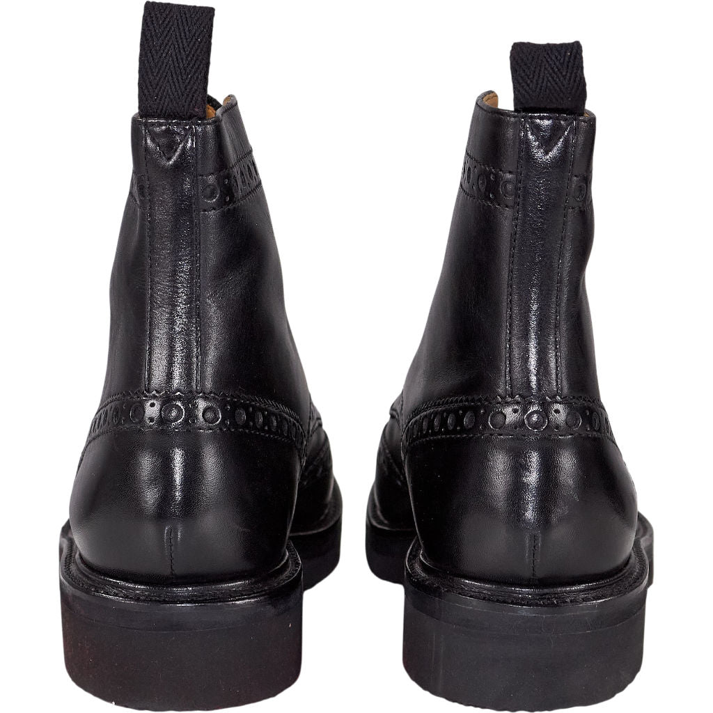 Grenson Black Calf Brogue Boots