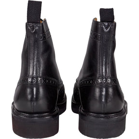 Grenson Black Calf Brogue Boots