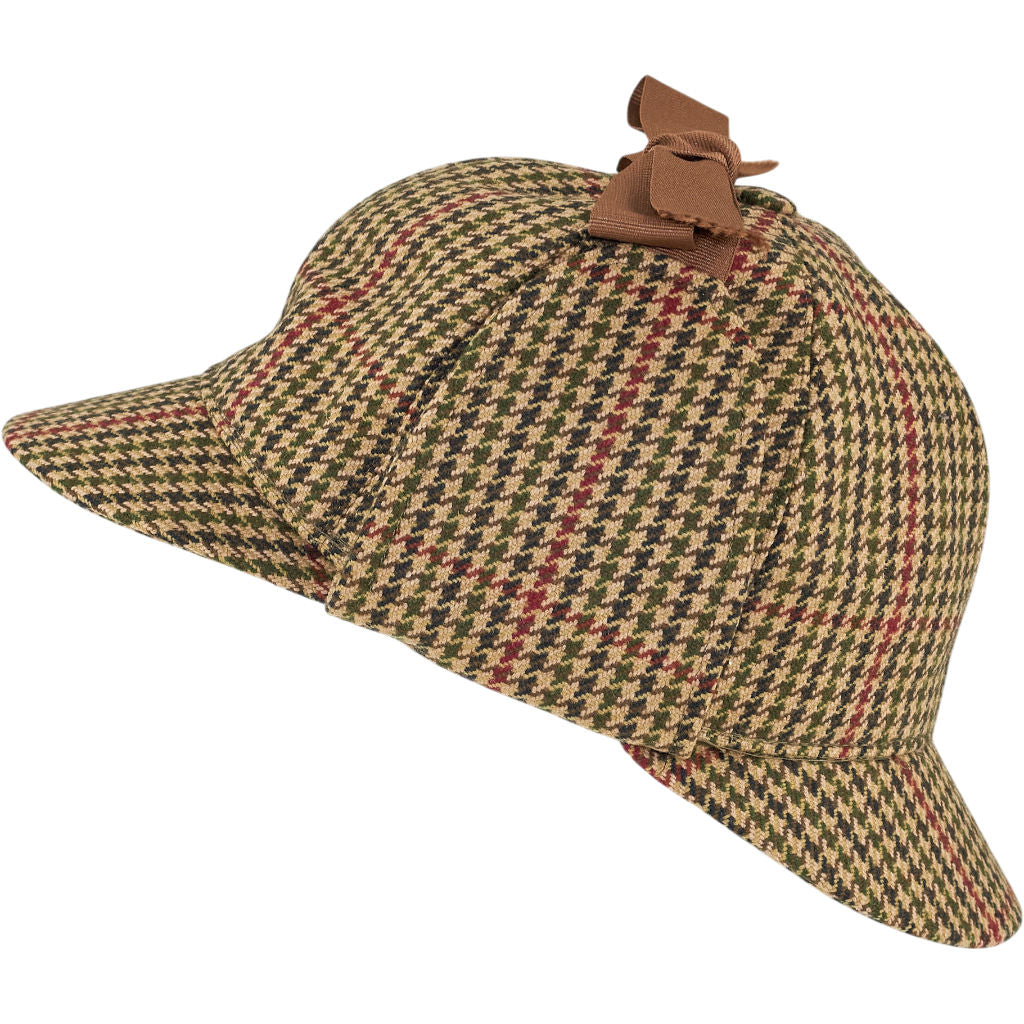 Bates Beige Houndstooth Deerstalker Hat
