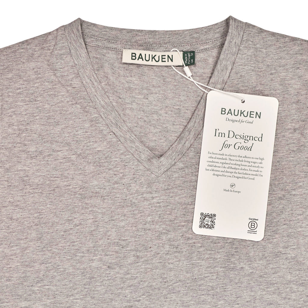 Baukjen Grey Kiana Organic Cotton V-Neck Tee