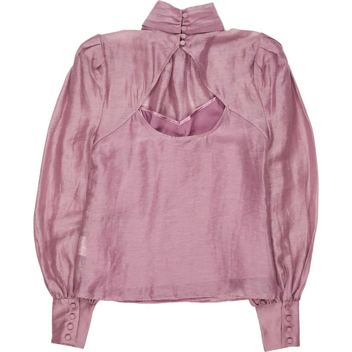 Karen Millen Pink Tie Neck Blouse