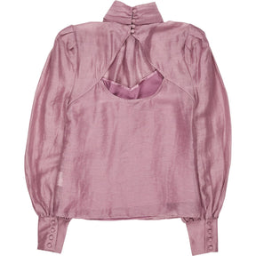 Karen Millen Pink Tie Neck Blouse