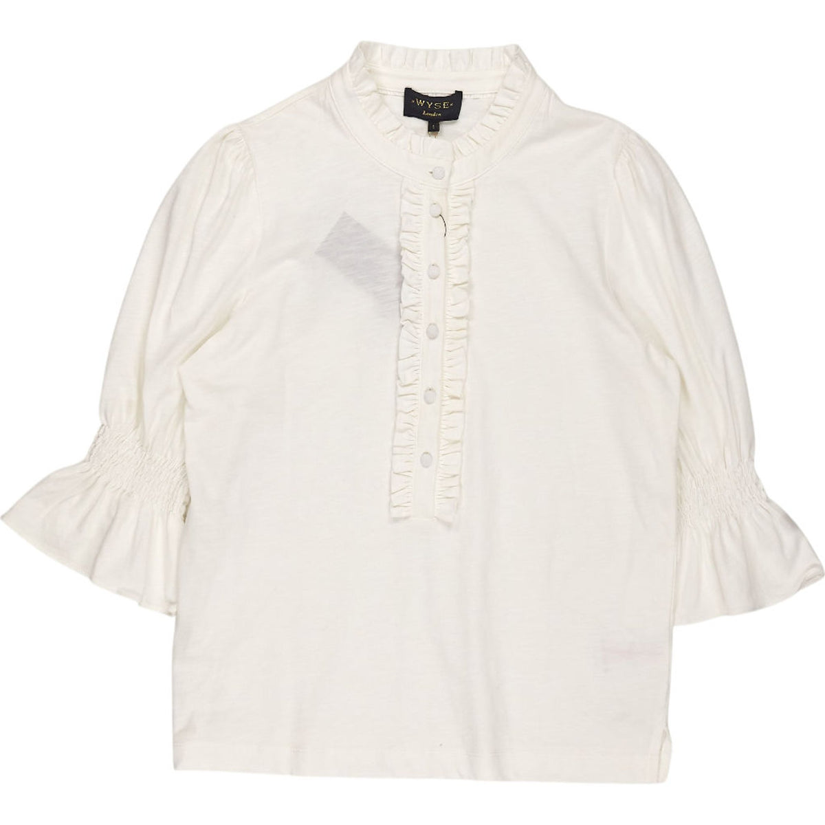 Wyse Ivory Flora Frill Blouse