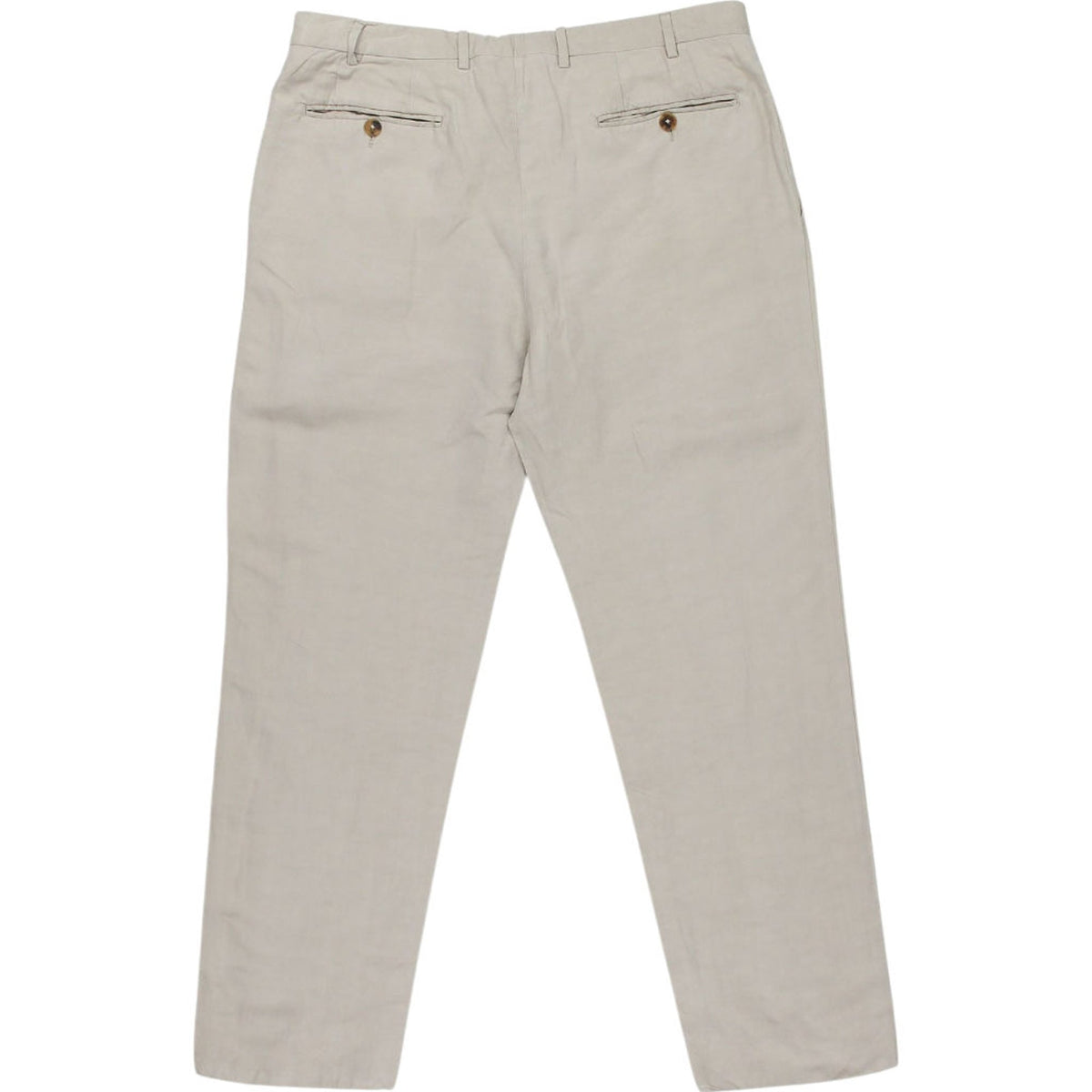 Canali Beige Linen Silk Trousers