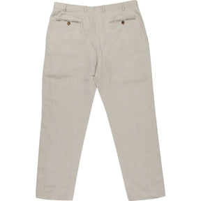 Canali Beige Linen Silk Trousers