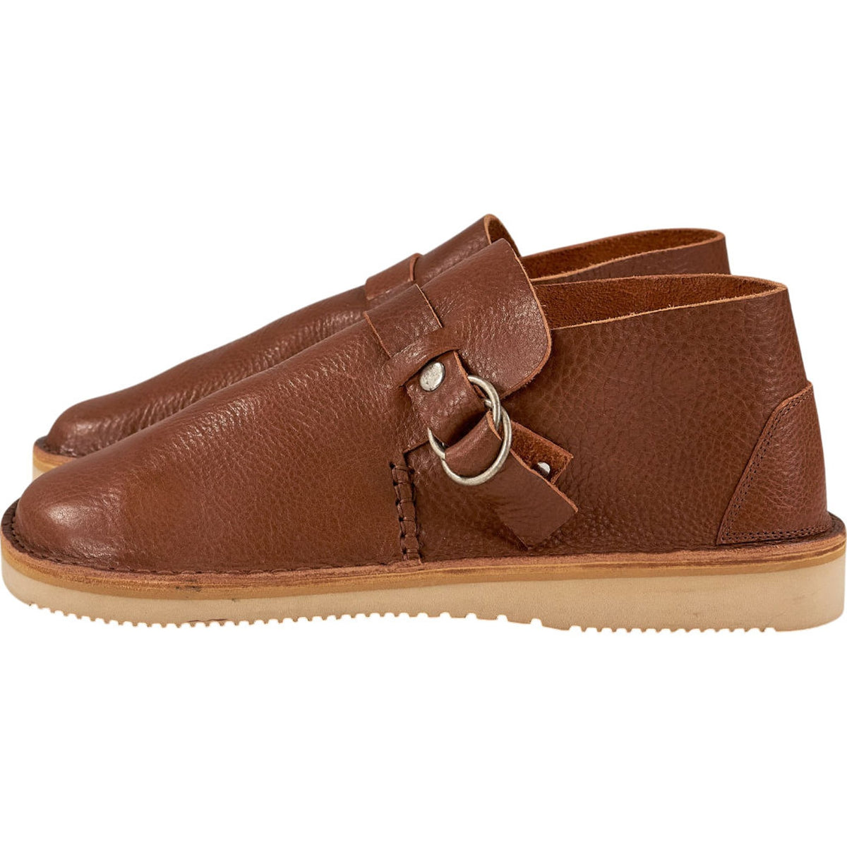 Fracap Brown Leather Slip-On Shoes