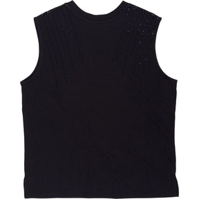 Hush Black Sleeveless Top with Beaded Detail