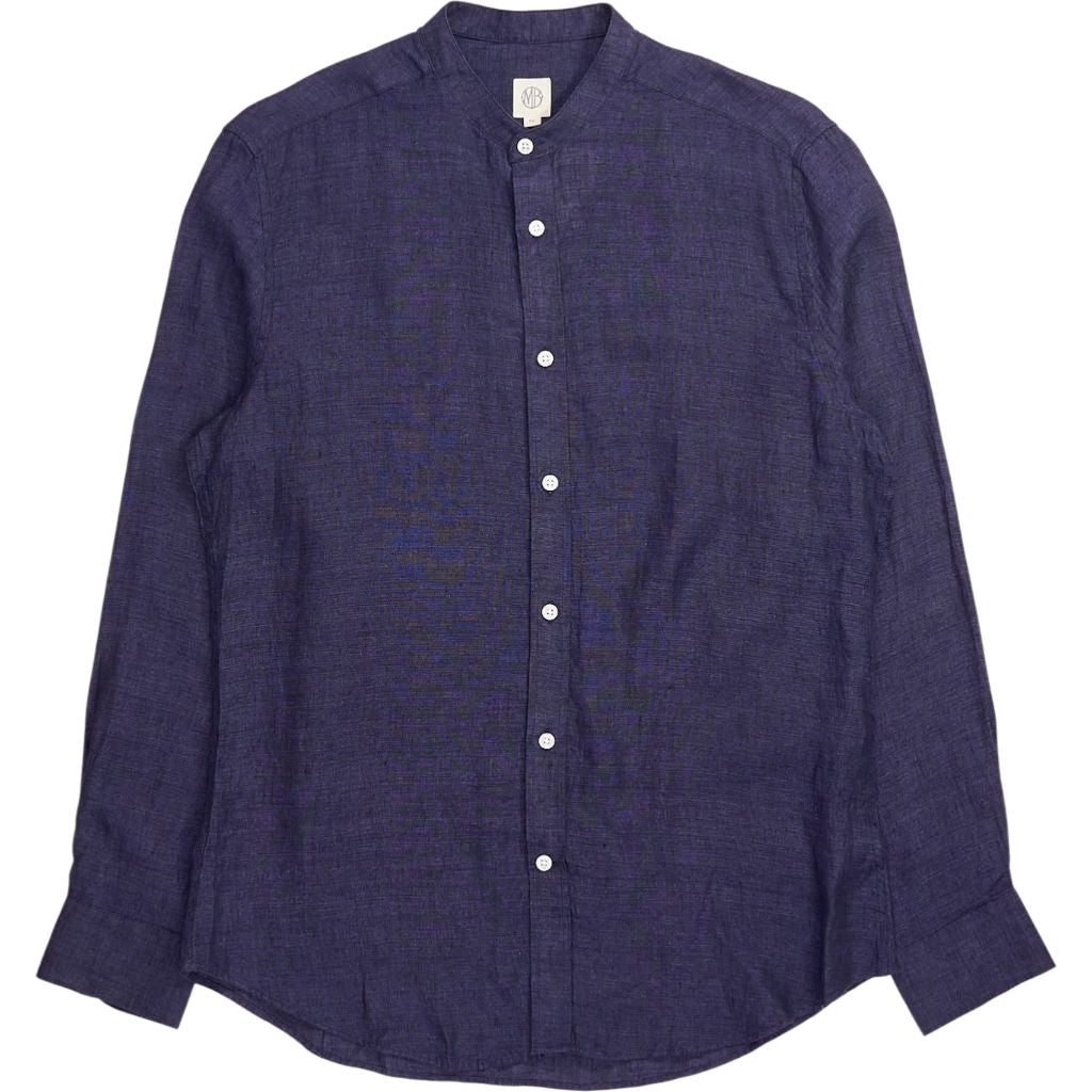 Moss Bros Blue Linen Shirt