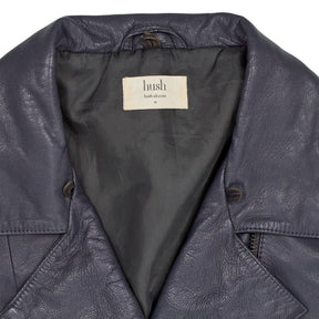 Hush Grey Leather Biker Jacket