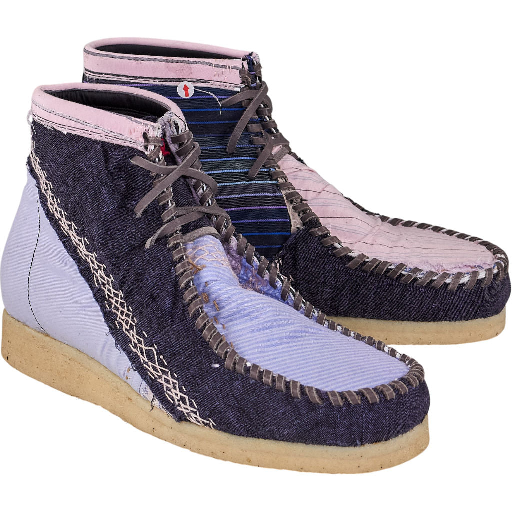 By Walid Pink Anka Lace-Up Shoes