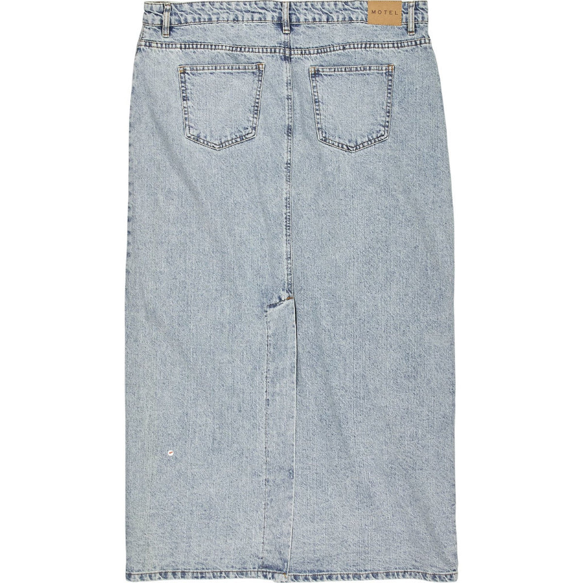Motel Blue Denim Low Rise Maxi Skirt