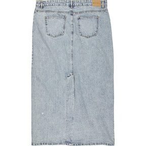 Motel Blue Denim Low Rise Maxi Skirt