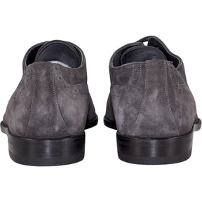 Manolo Blahnik Grey Suede Oxford Shoes