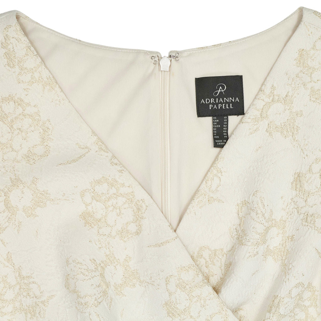 Adrianna Papell Cream Floral Dress