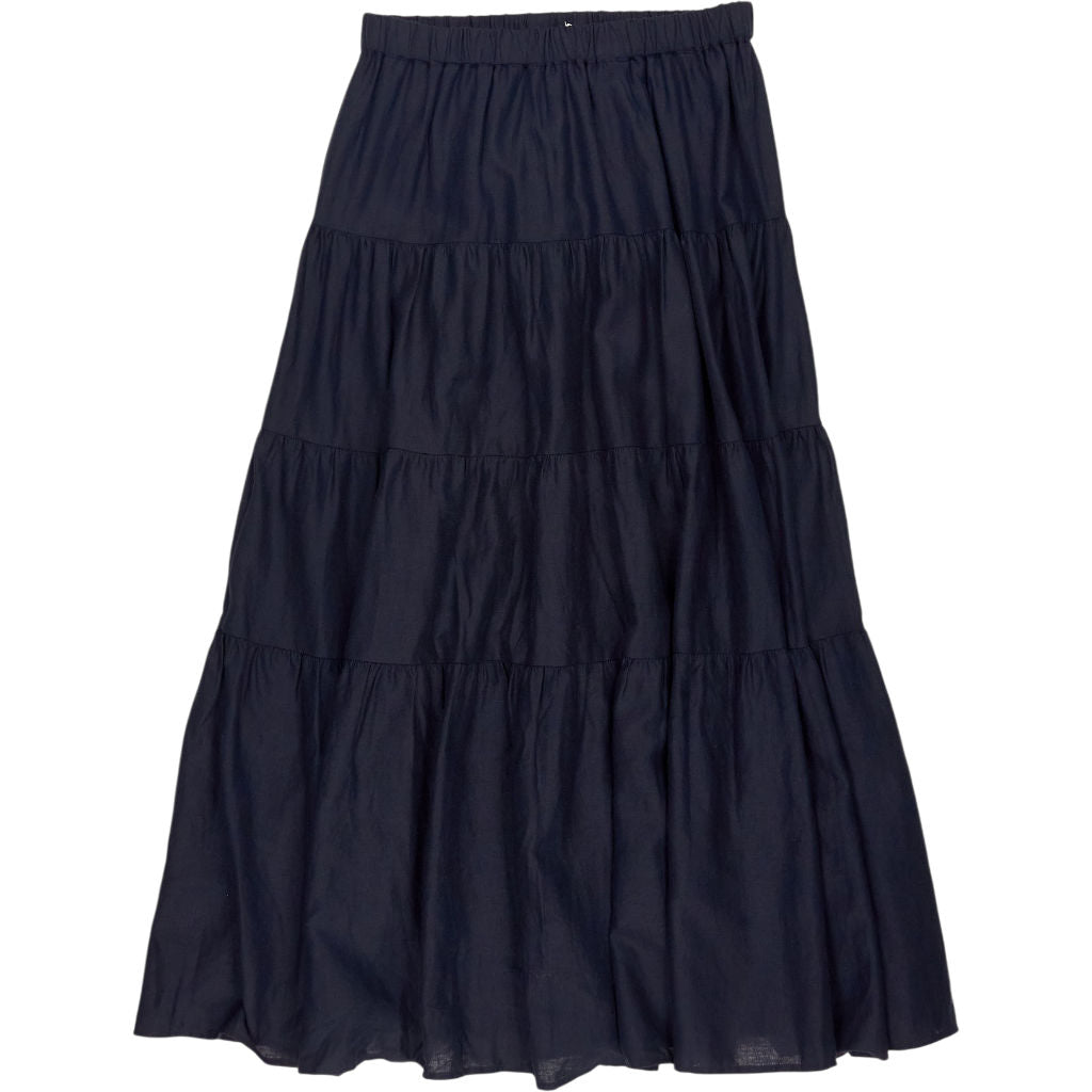 Hush Navy Linen Branwen Skirt