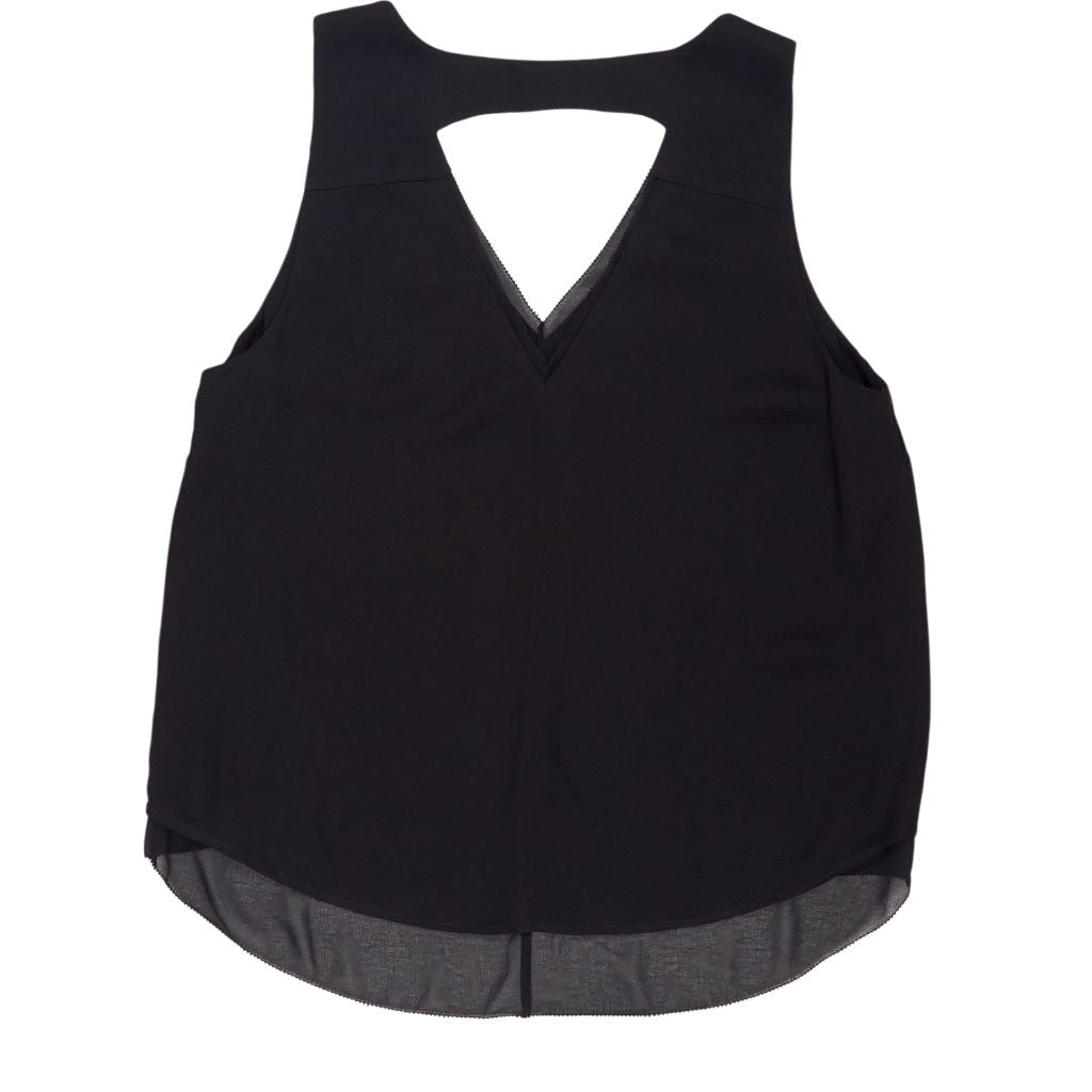 Hush Black Satin V-Neck Top