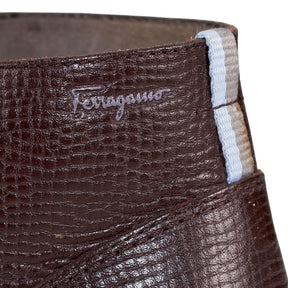 Ferragamo Brown Leather Chukka Boots