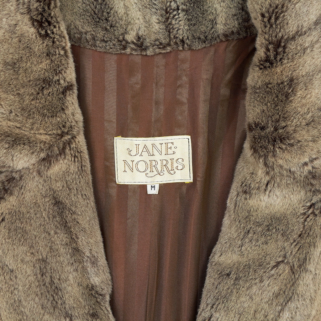 Jane Norris Brown Faux Fur Coat