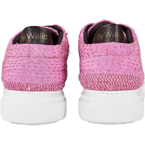 By Walid Pink Lace-Up Trainers