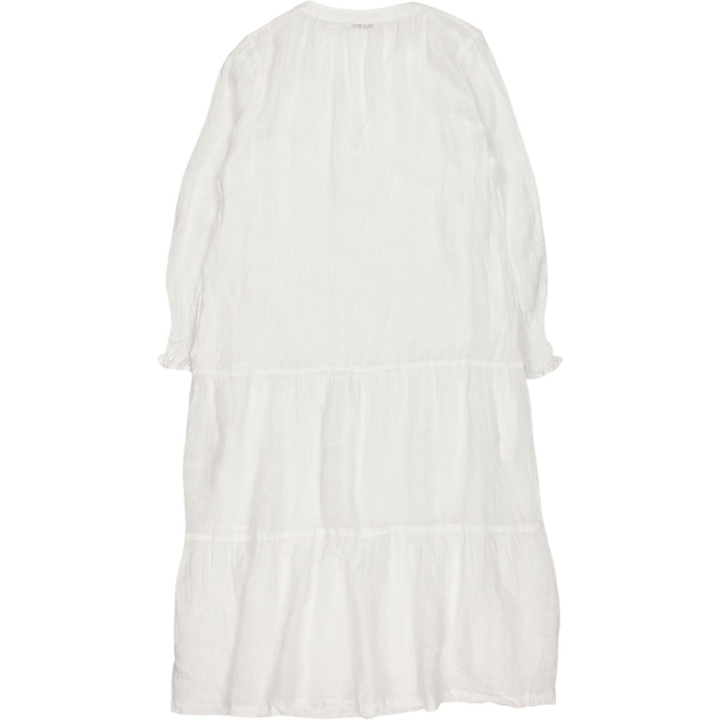 NRBY White Linen Midi Dress