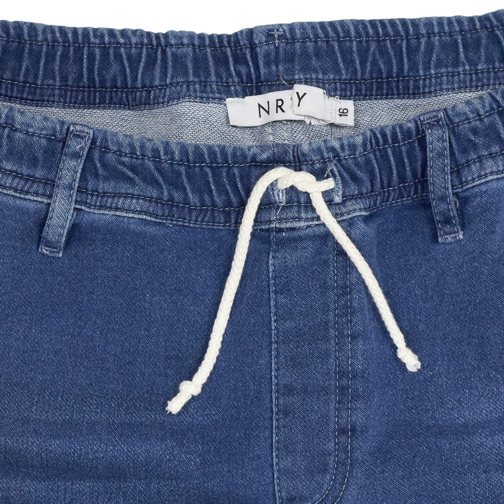 NRBY Blue Denim Jogger Trousers