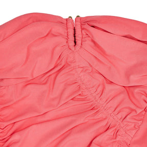 Self-Portrait Pink Jersey Ruched Mini Dress