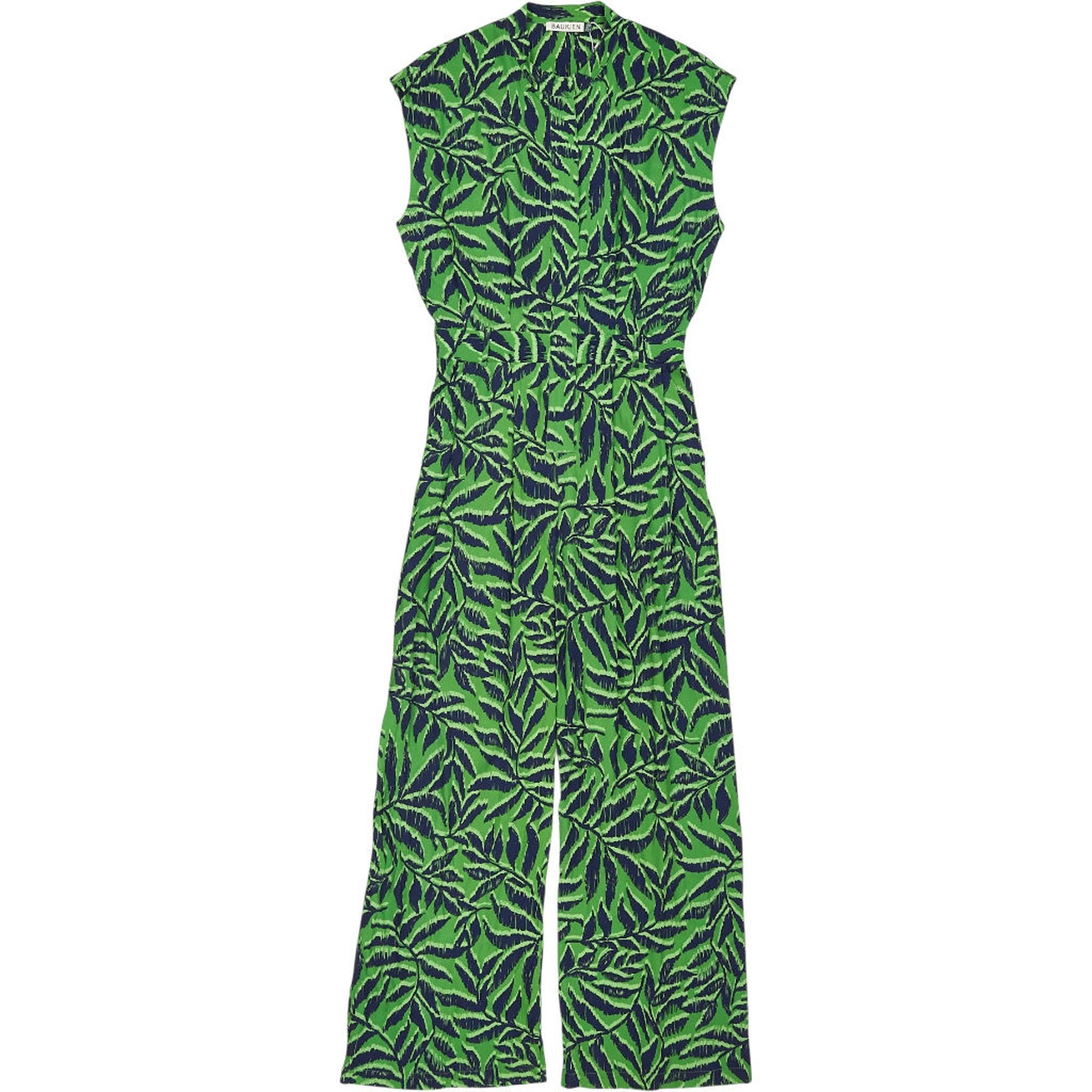 Baukjen Green Leaf Pattern Nadine Jumpsuit