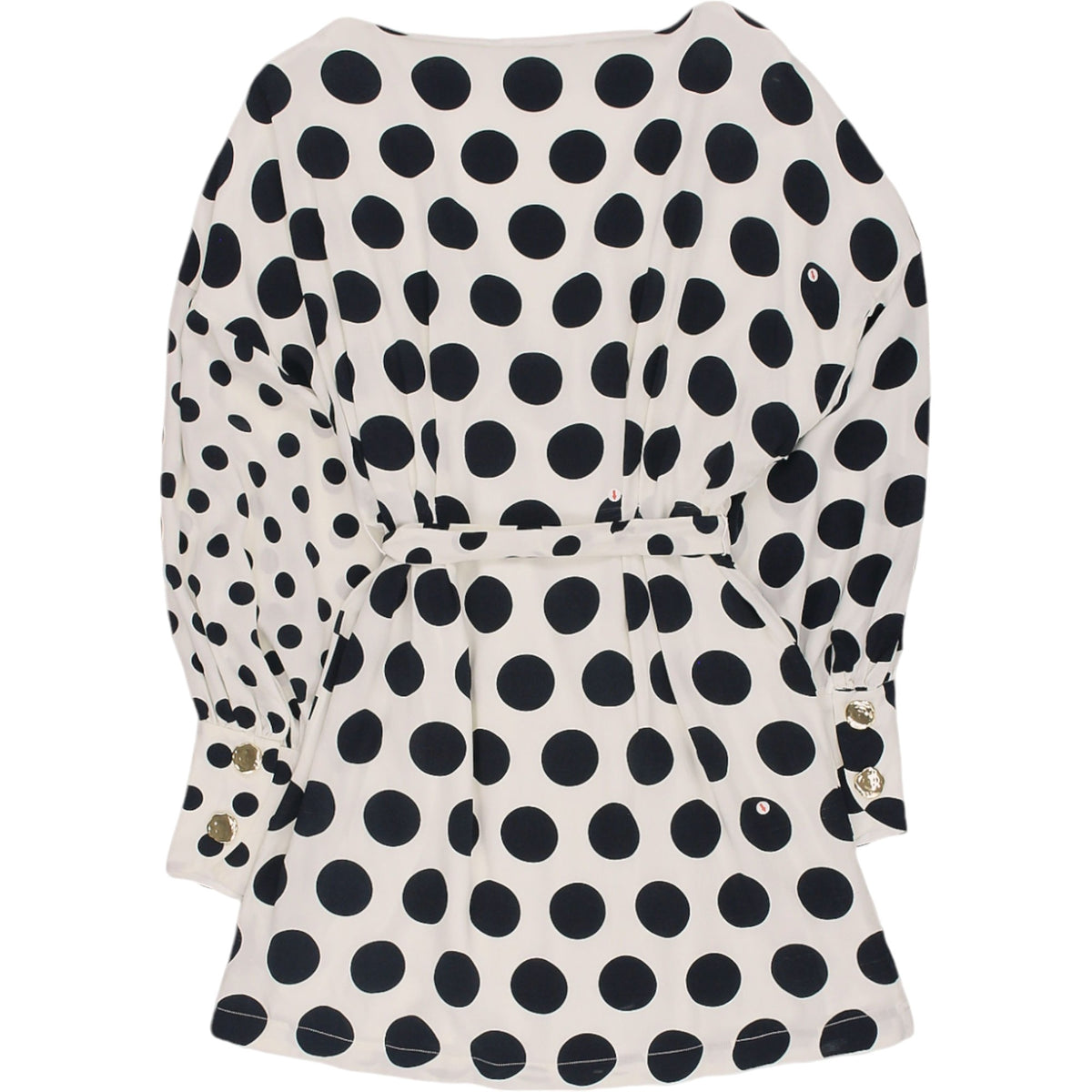 Mother of Pearl Black Polka Dot Wrap Dress