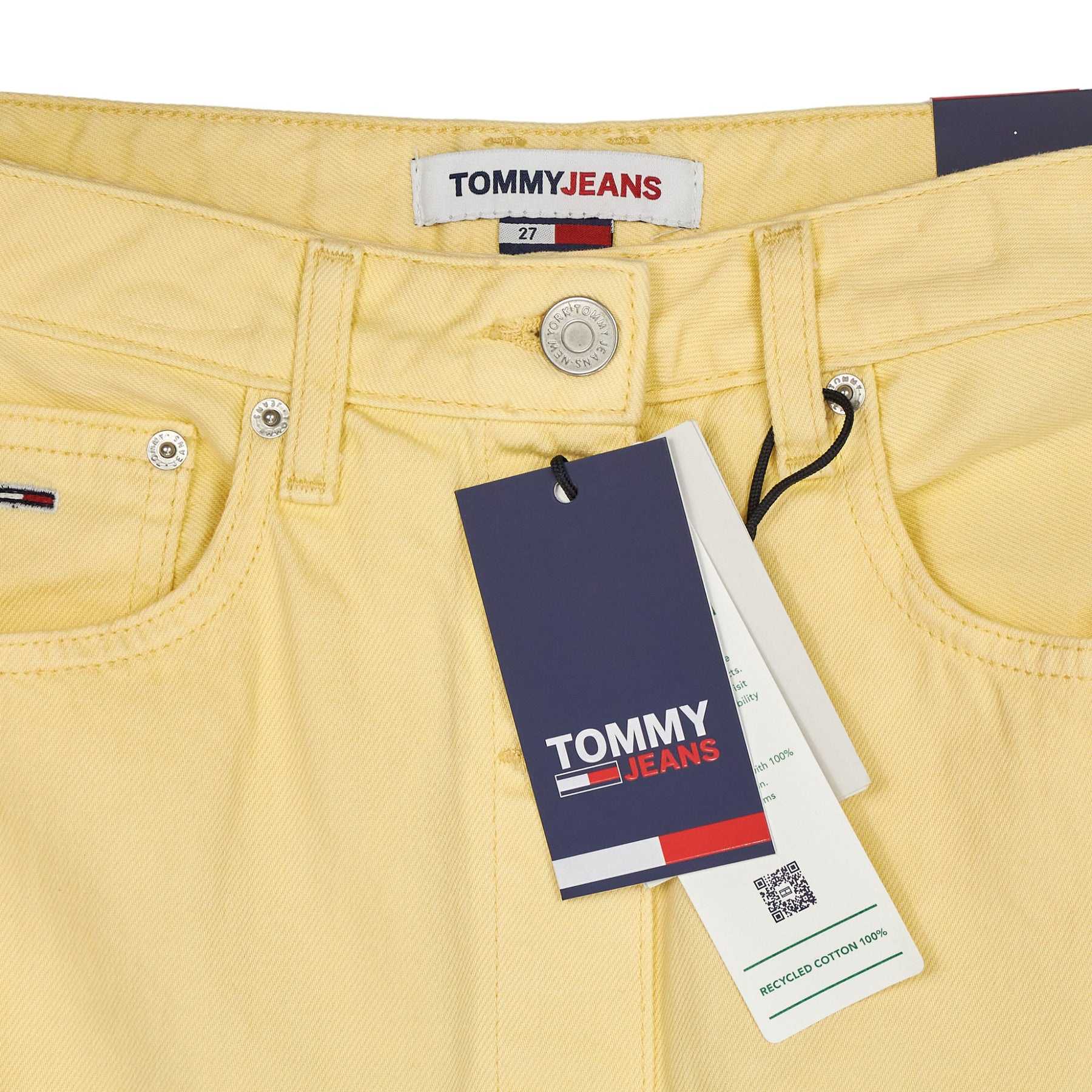 Tommy Jeans Yellow A-Line Skirt