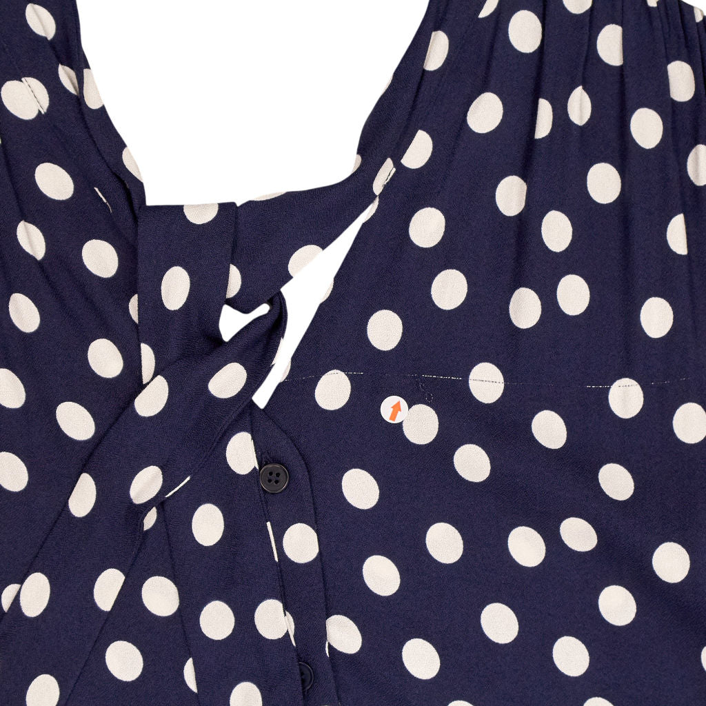 Baukjen Navy Polka Dot Amalie Blouse