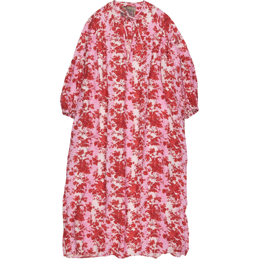 By Walid Pink Red Floral Dress