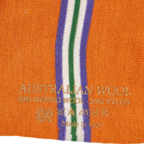 Drake's Orange Purple Stripe Socks