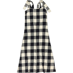 Omnes Black Check Dress