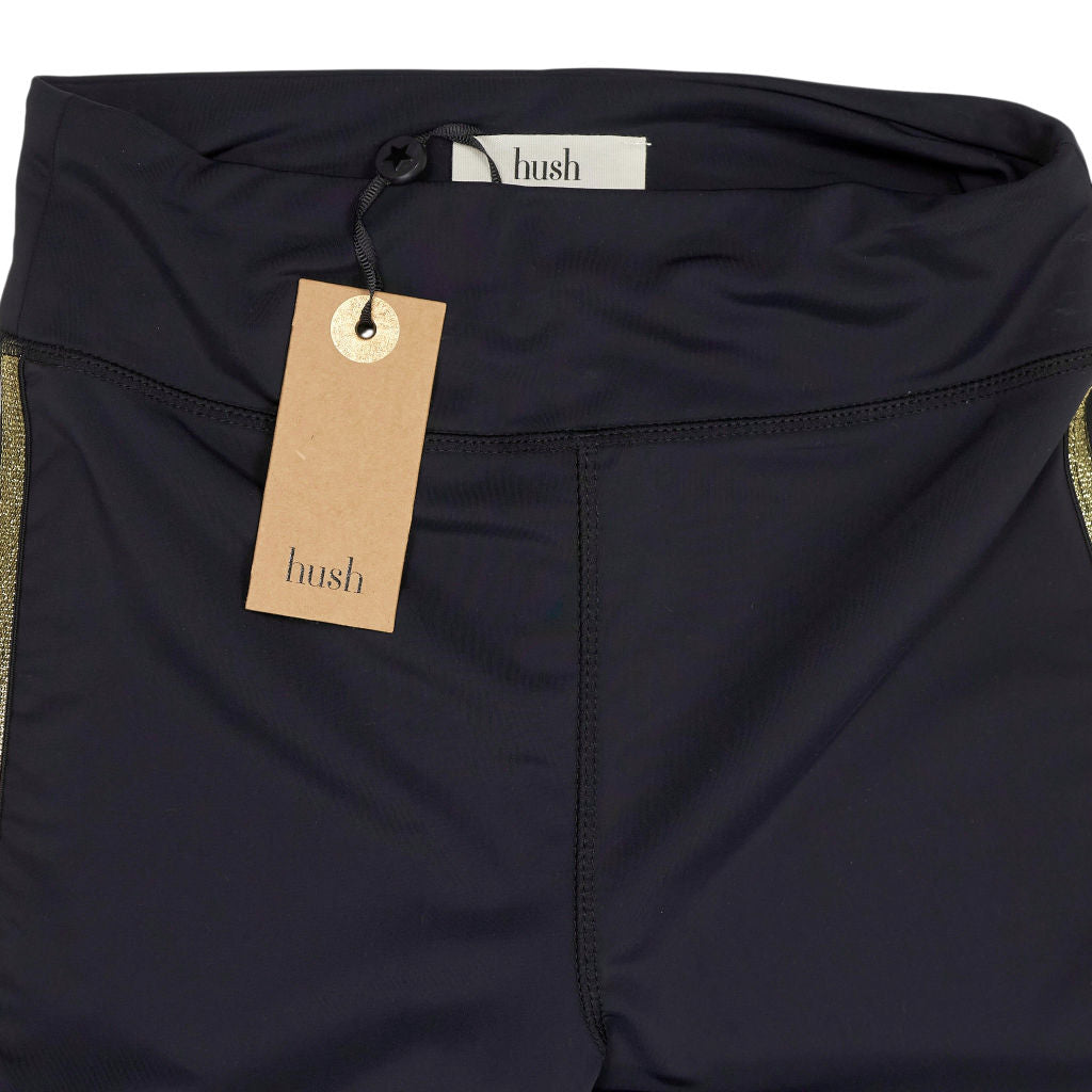 Hush Black Gold Side Stripe Leggings