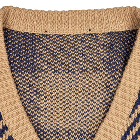 Mother of Pearl Beige Check Cardigan
