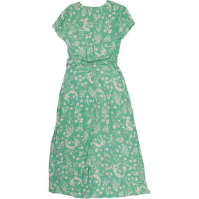 Rixo Green Sea Life Print Aspen Dress