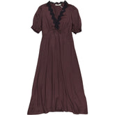 Baukjen Dark Chocolate Valletta Lace Trim Midi Dress