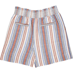 WYSE Tan Blue Stripe Angeline Shorts