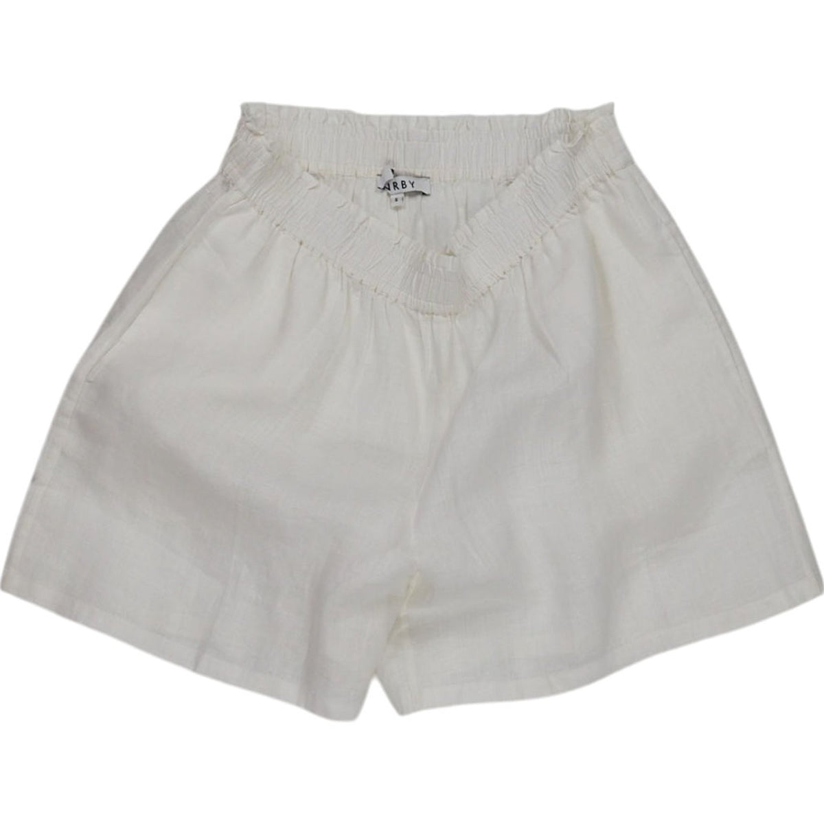 NRBY White Linen Shorts