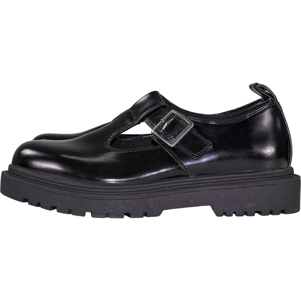 Pull & Bear Black Chunky Buckle Shoes