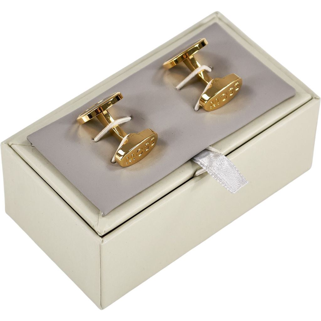 Moss Gold Black Cufflinks