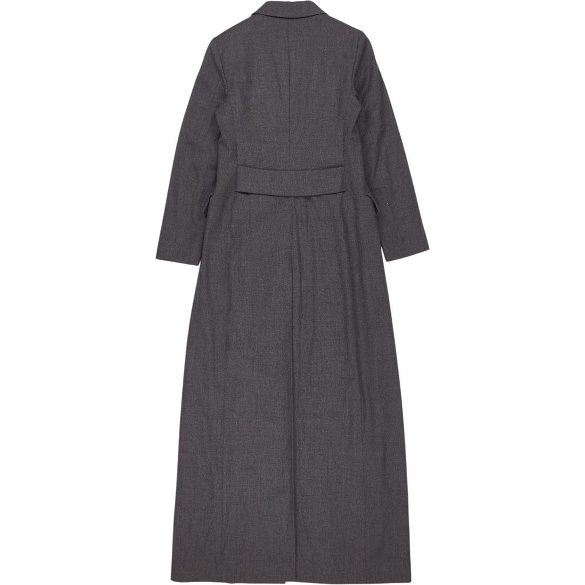 Salvatore Ferragamo Grey Wool Blend Long Coat
