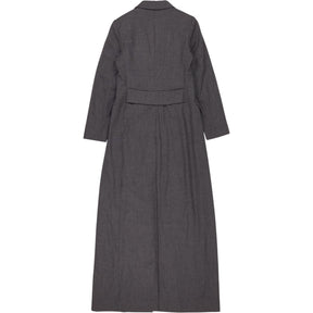 Salvatore Ferragamo Grey Wool Blend Long Coat