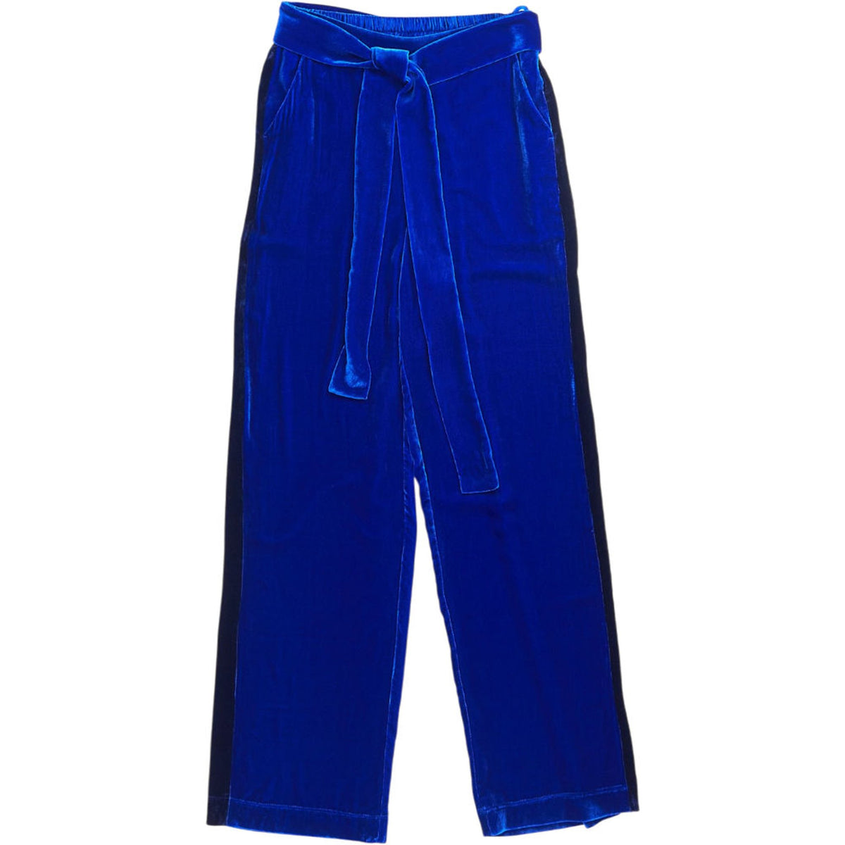 NRBY Blue Silk Blend Trousers