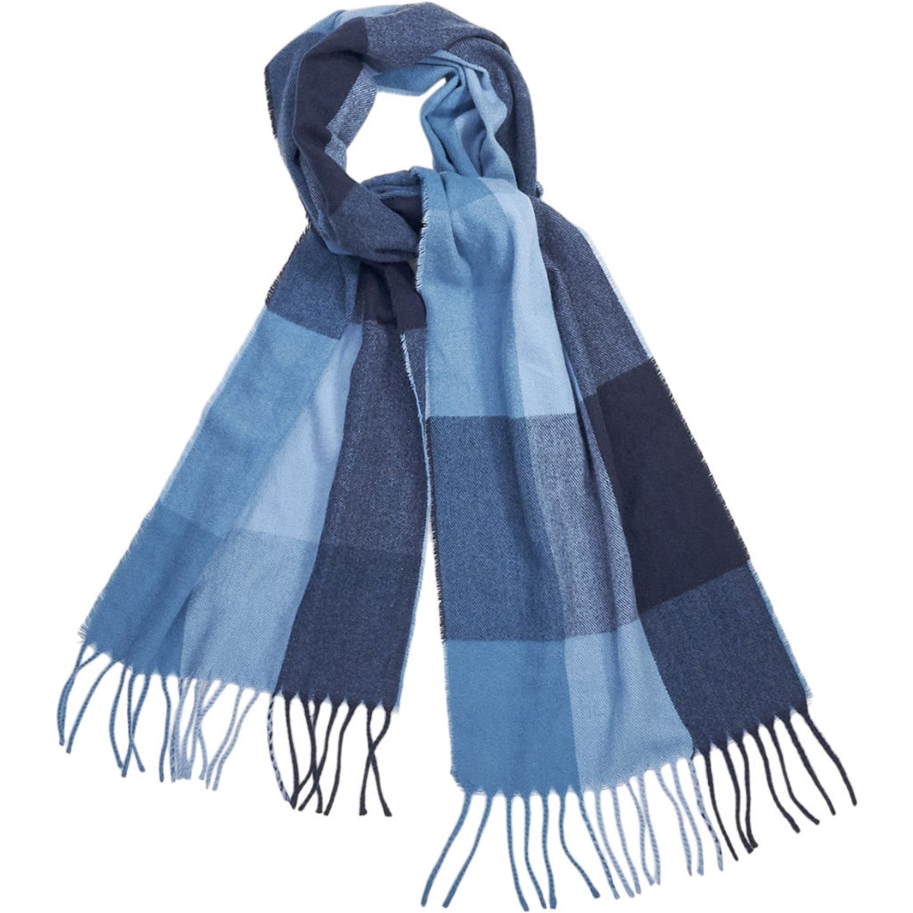 Moss Blue Check Scarf
