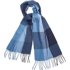 Moss Blue Check Scarf